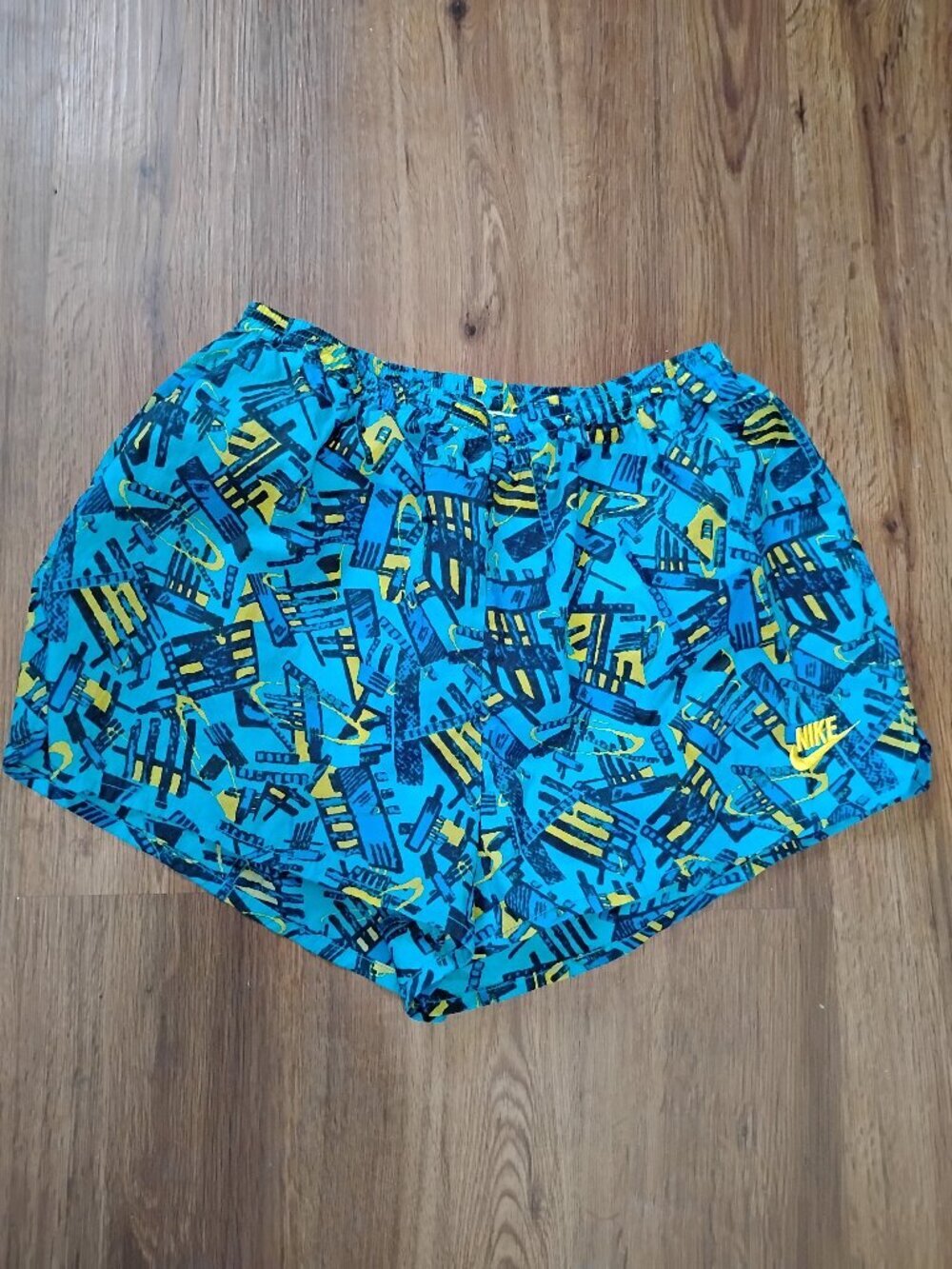 Vintage 90s Nike Swim Shorts Abstract Women